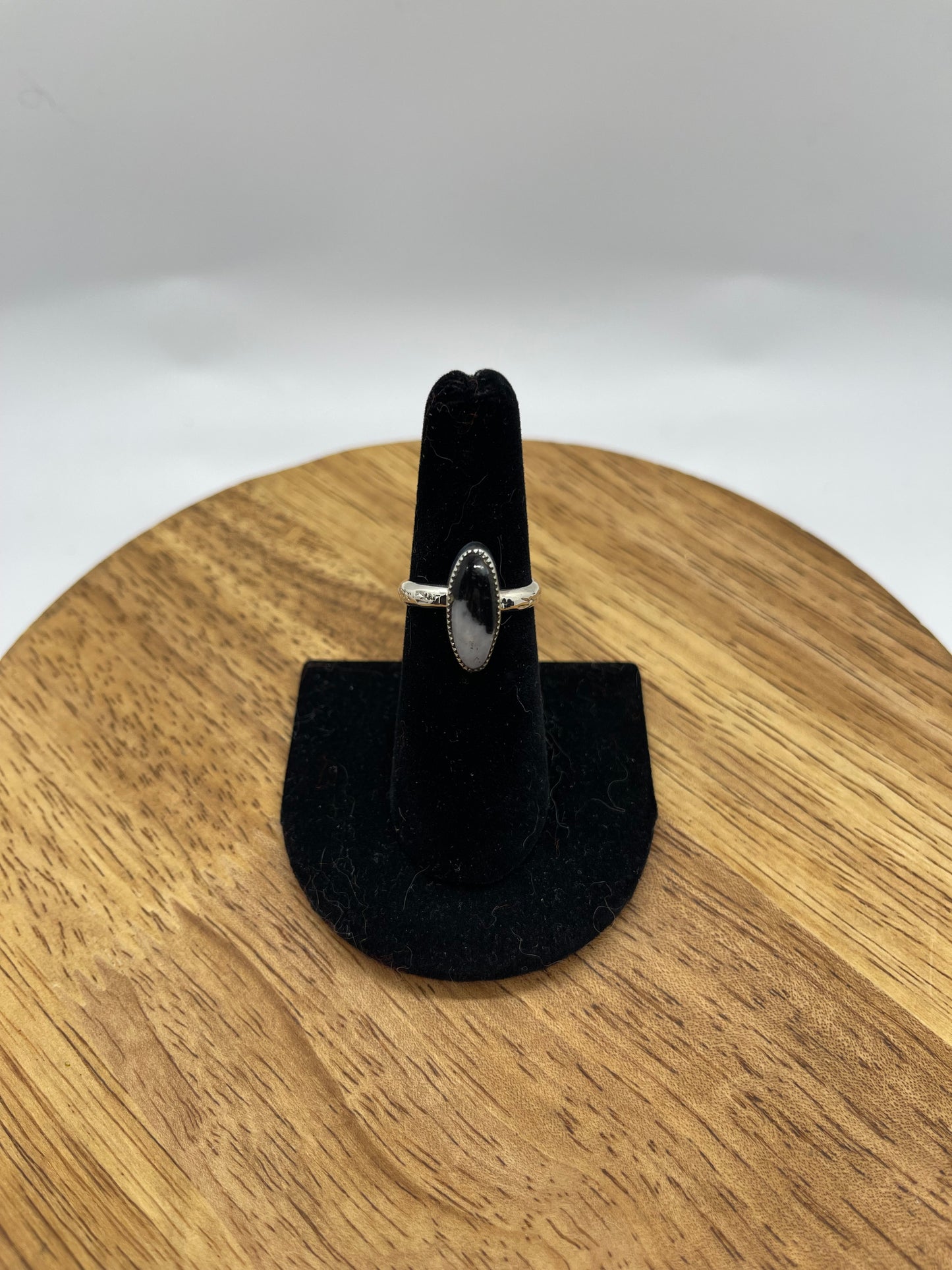 5.0 White Buffalo Ring by Arlene Lewis, Navajo