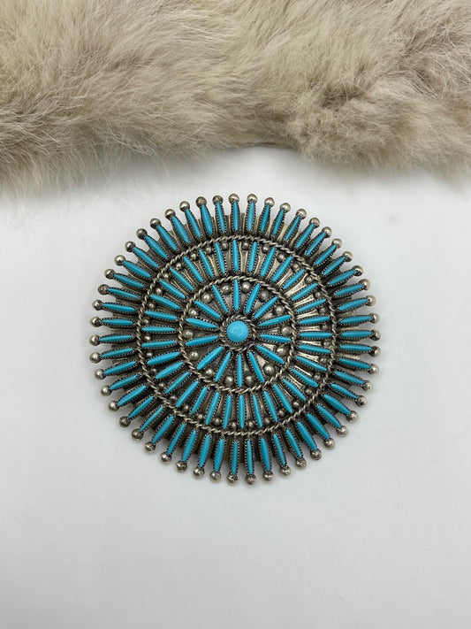 6.6mm Bail Needlepoint Pendant & Pin by Lance Cordelia Waata, Zuni