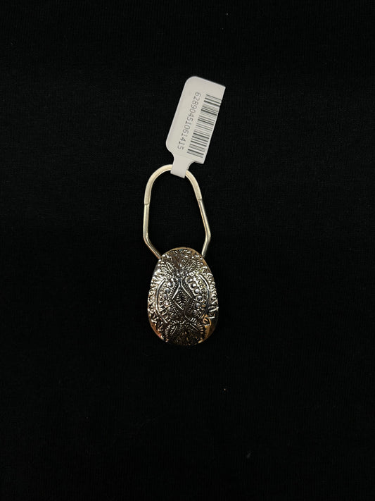 Sterling Silver Stamped Key Ring by Shirley Skeets, Navajo