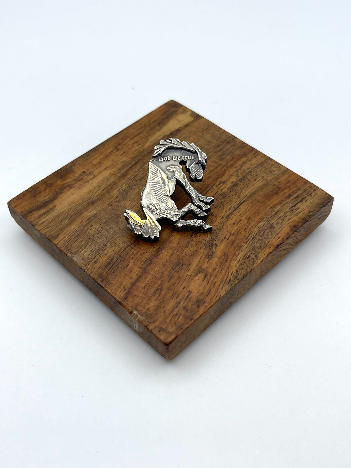 In God We Trust Bronc Pendant by Bad Bronc