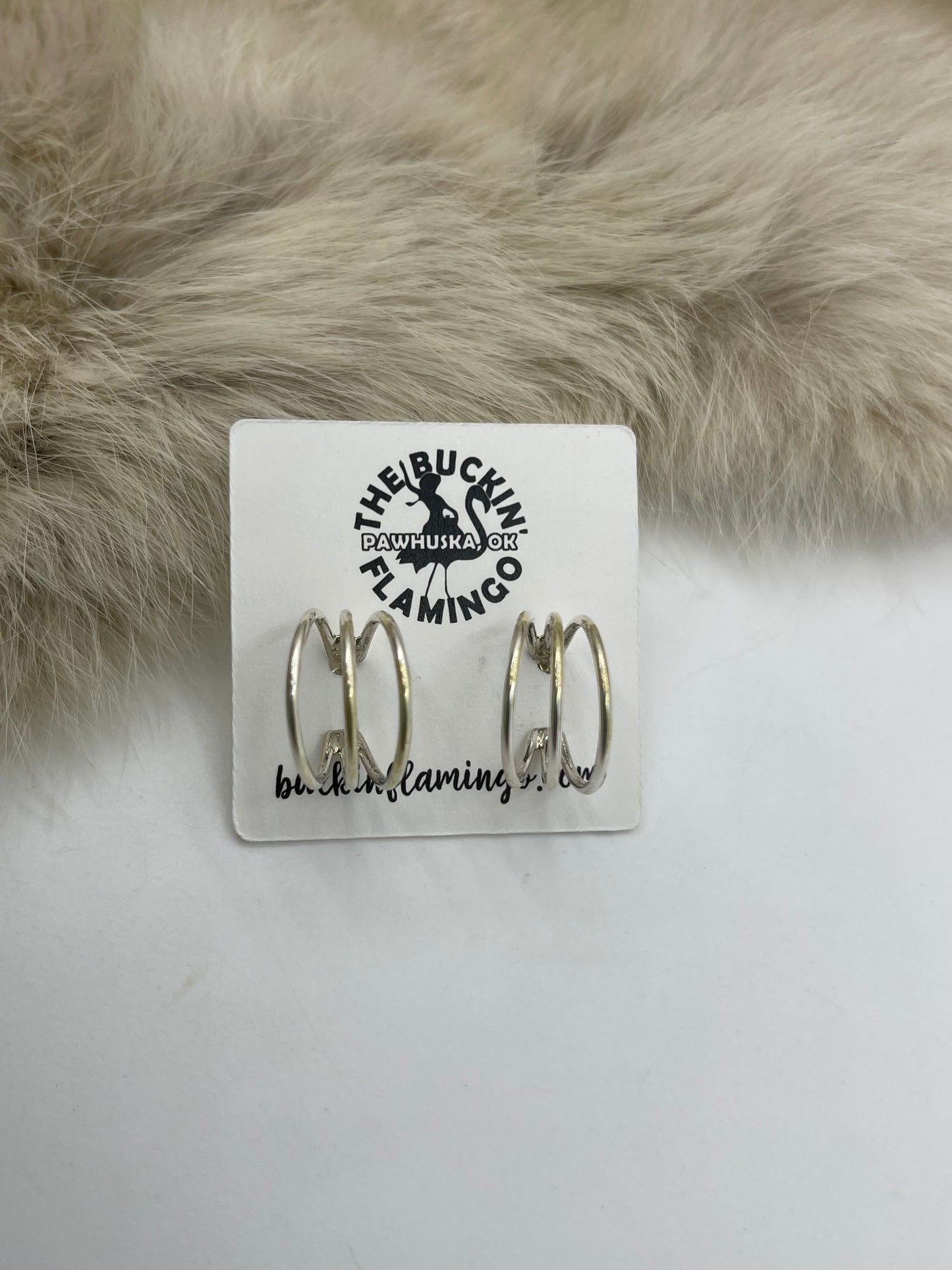 3 Wire Small Hoop Earrings
