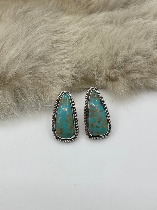 Kingman Turquoise Post Earrings