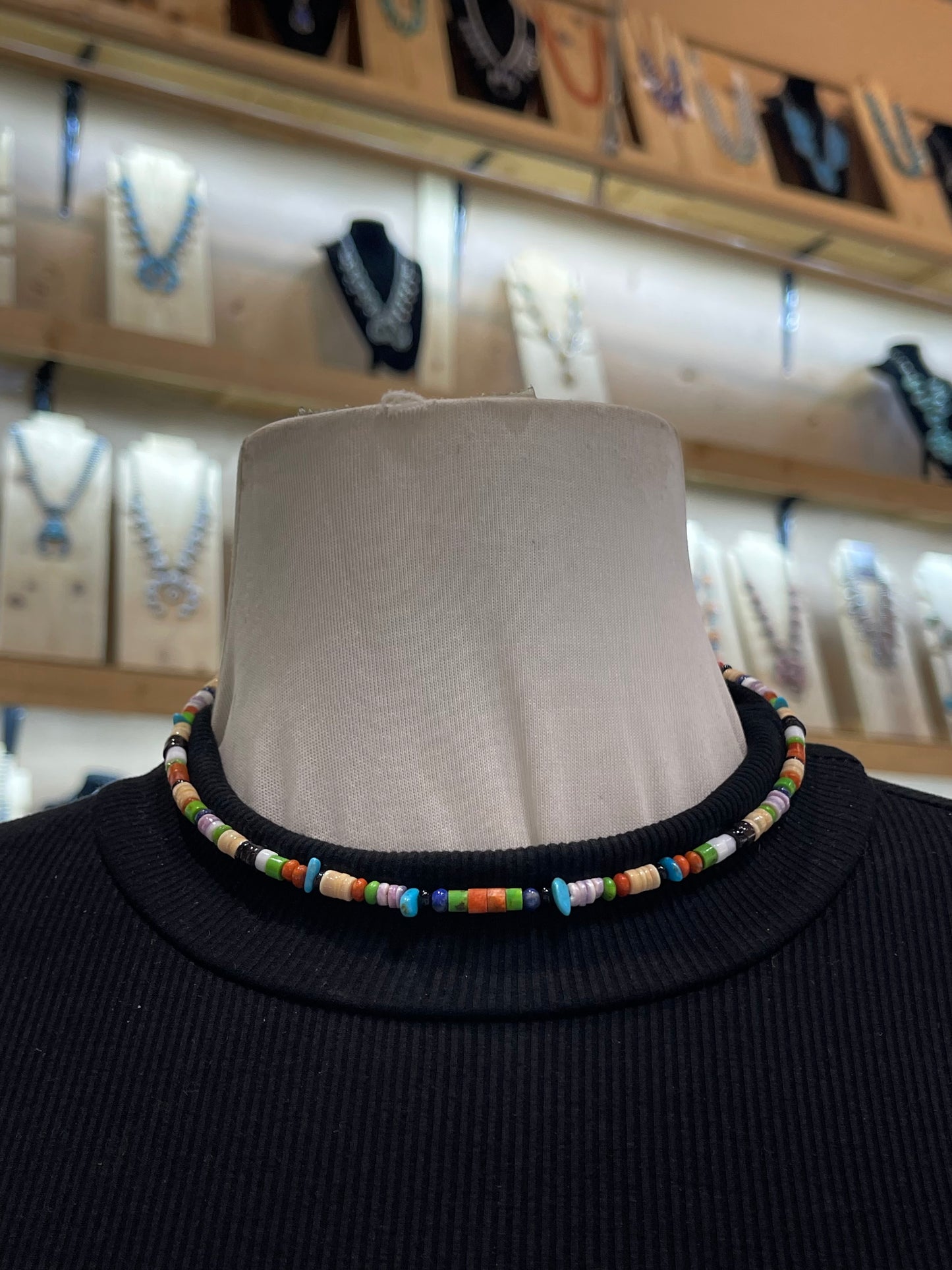 Multi-Stone Choker Memory Wire by Tammy Nolcott, Navajo