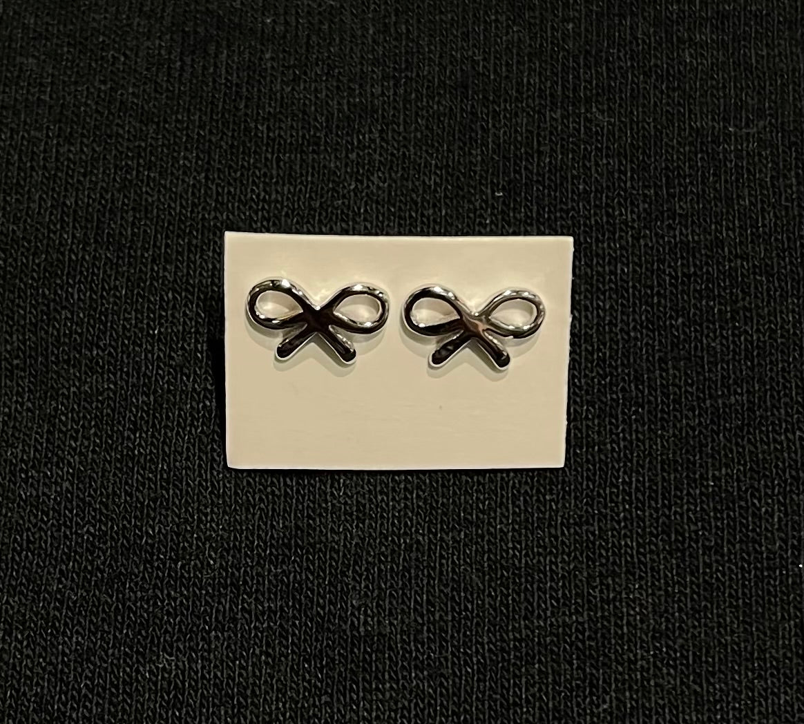 Sterling Silver Bow Post Earrings