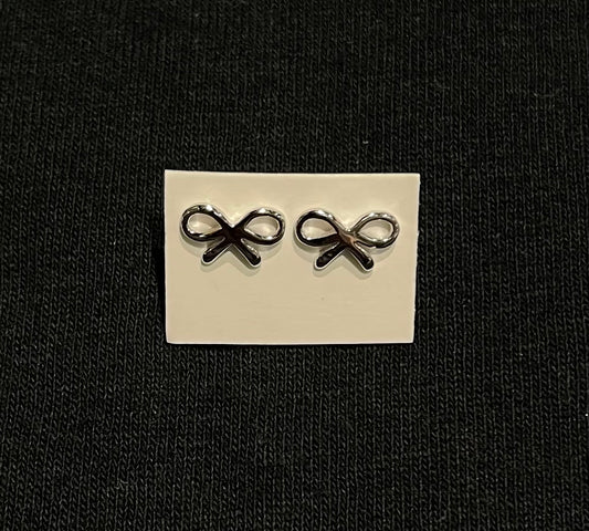 Sterling Silver Bow Post Earrings