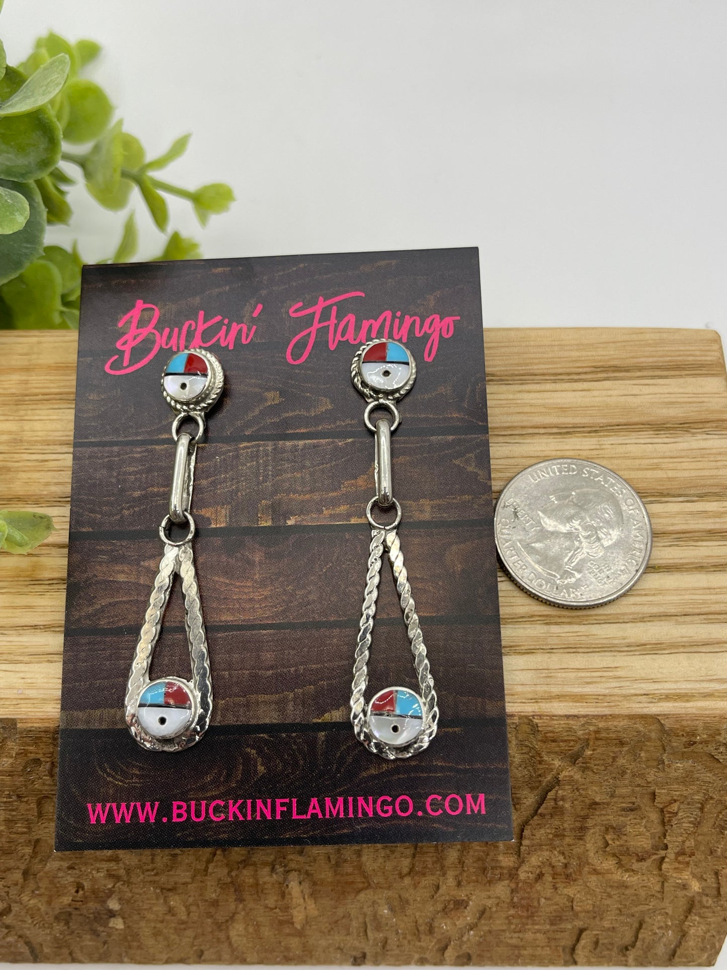 Double Zuni Sunface Earrings