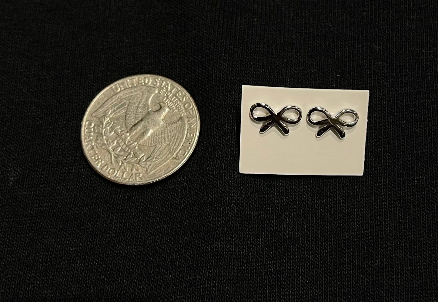 Sterling Silver Bow Post Earrings