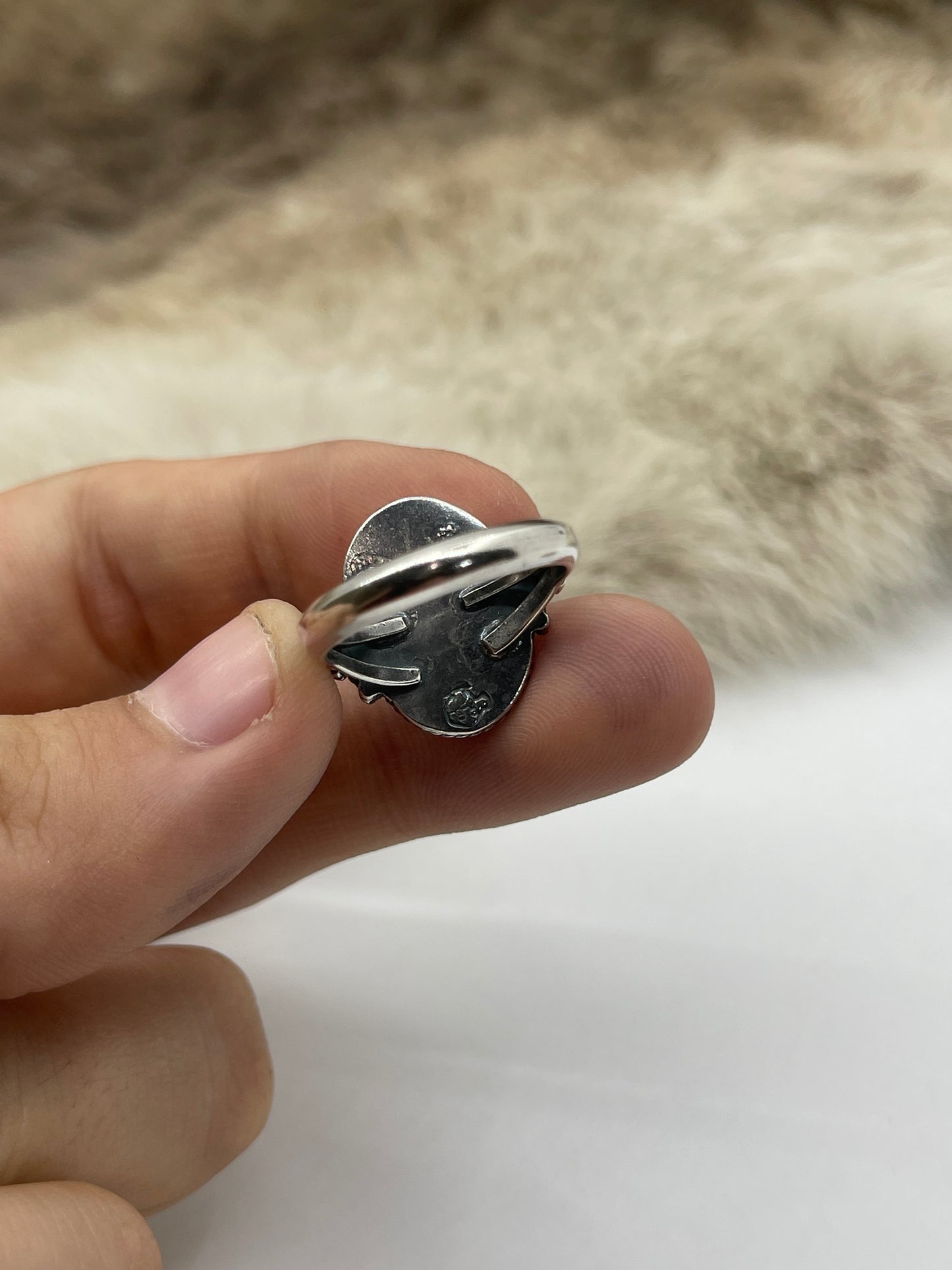 7.0 Sonoran Gold Turquoise Ring by Samuel Yellowhorse