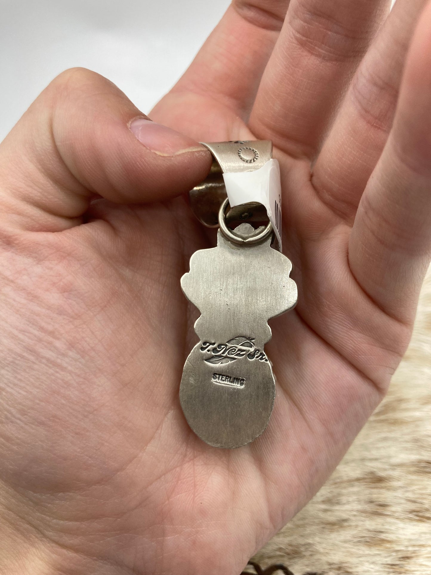 Golden Hills Turquoise Pendant by Terrel Nez, Sr. Navajo (13mm Bale)