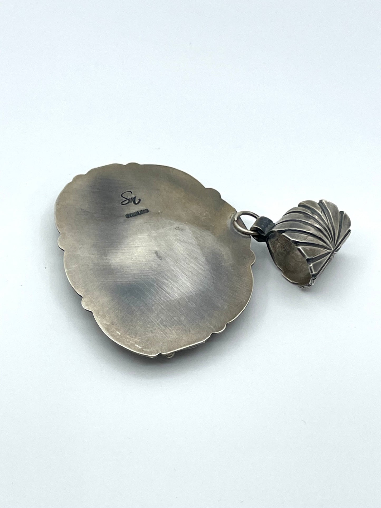 White Buffalo Pendant with 16.4mm Bale by Steven Nez, Navajo