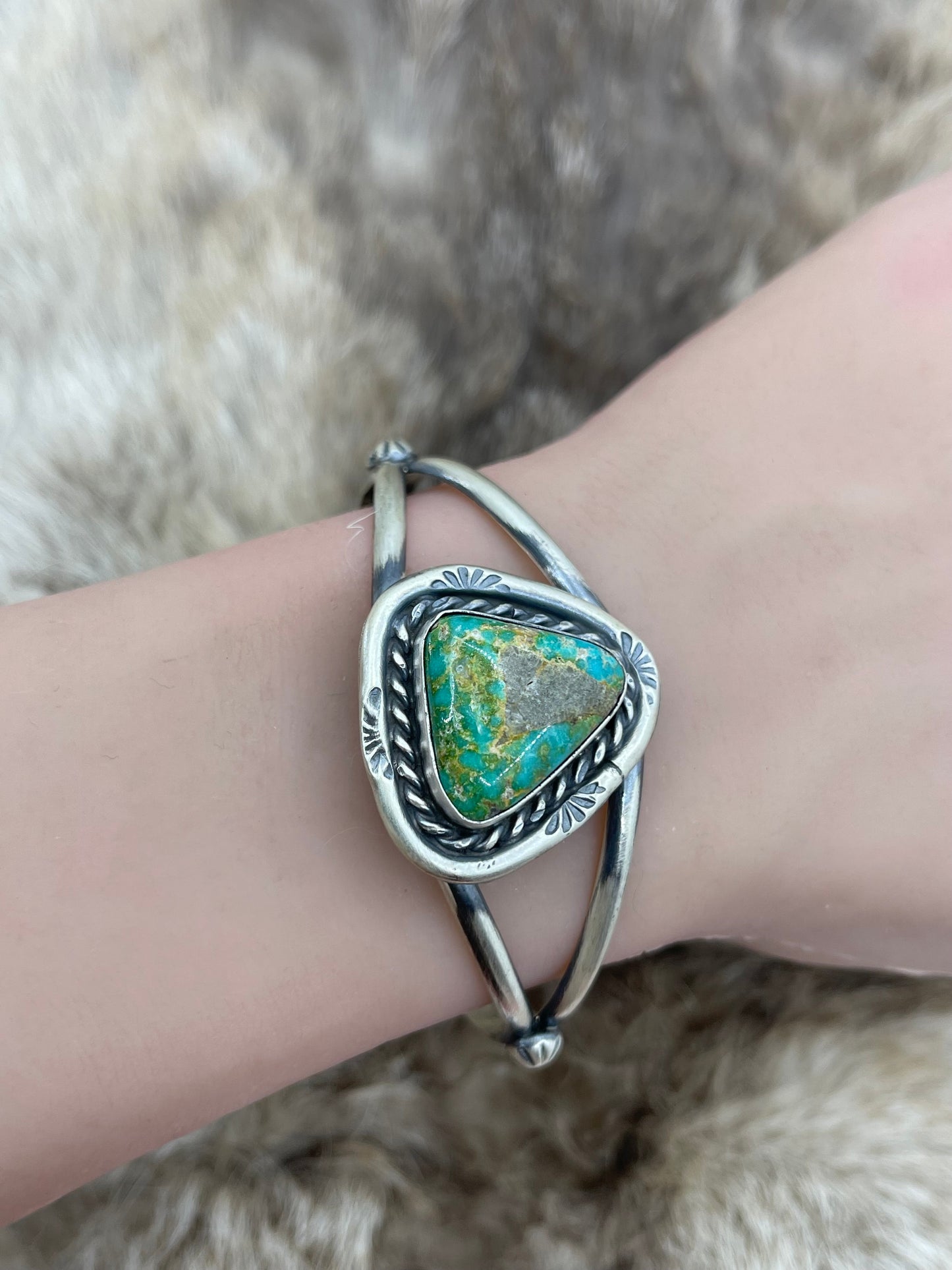 Sonoran Gold Cuff by Augustine Largo, Navajo