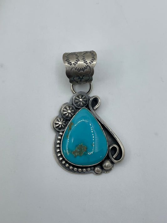 Cripple Creek Pendant by Delbert Secatero, Navajo