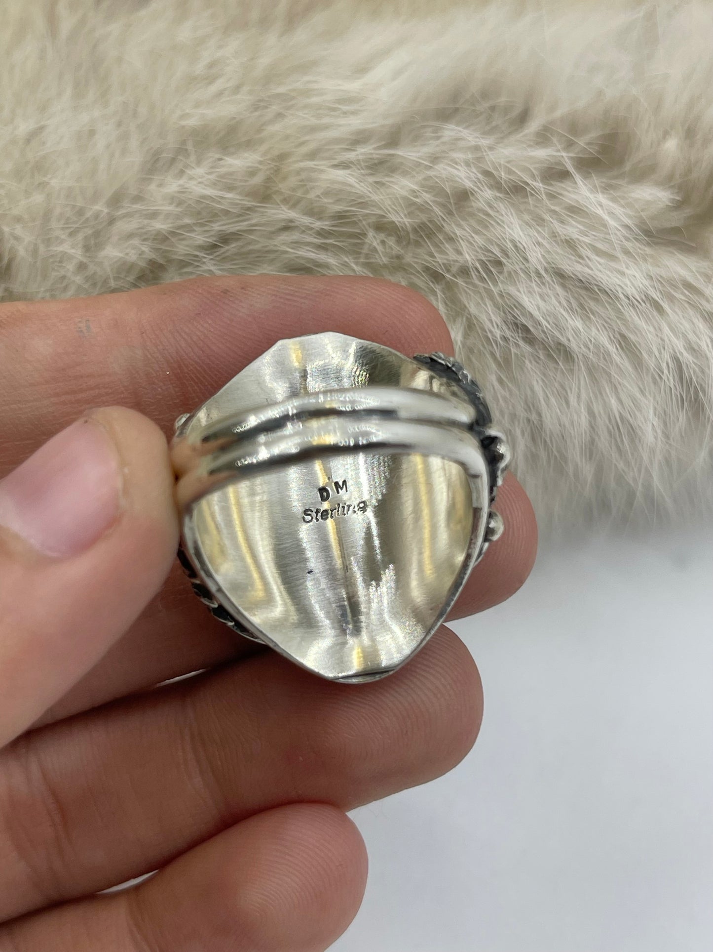 10.0 Turquoise Ring by Darrell Morgan, Navajo