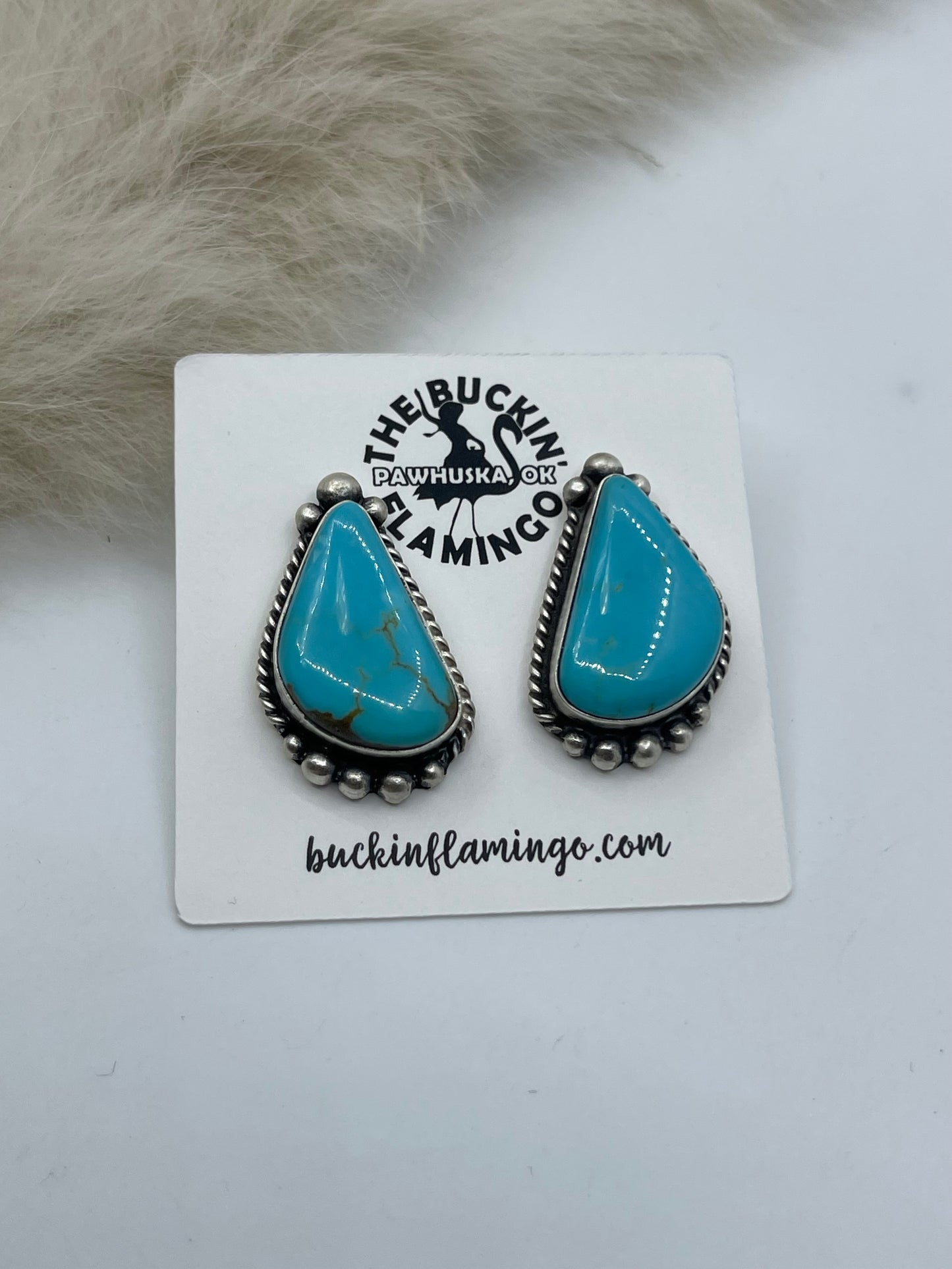Kingman Turquoise Post @ Top by Elouise Kee, Navajo