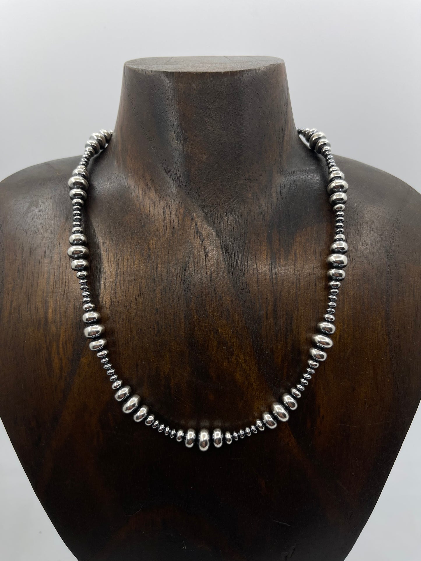 16" 3-8mm Rondelle Navajo Pearls