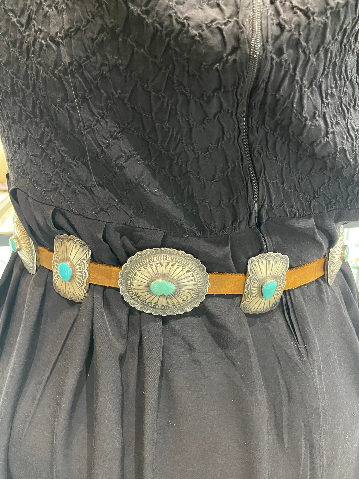 50" Concho with Turquoise Belt by Daniel Martinez, Navajo