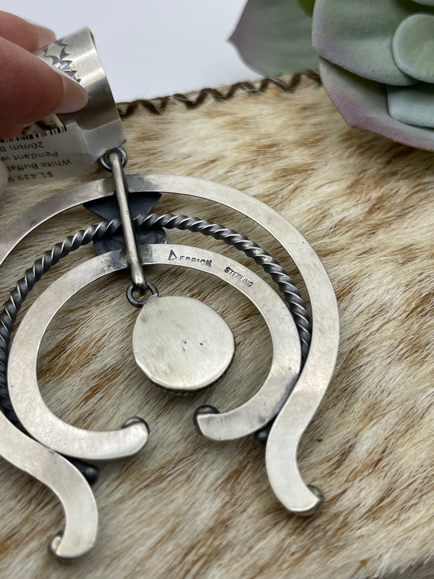 White Buffalo Naja Pendant with a 20mm Bale