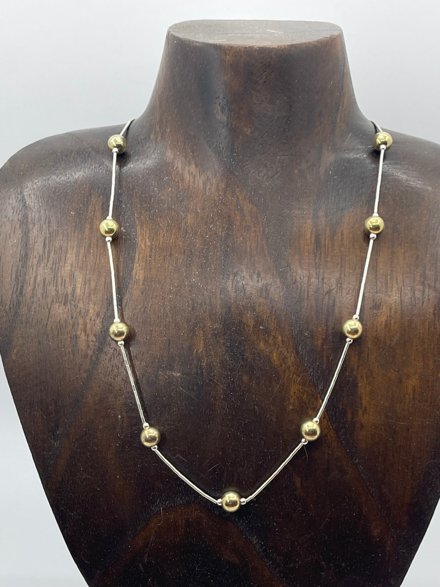 18" 7mm 14k Gold Filled Beaded Necklace