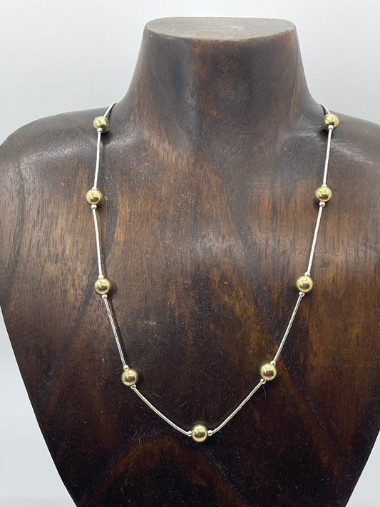 18" 7mm 14k Gold Filled Beaded Necklace