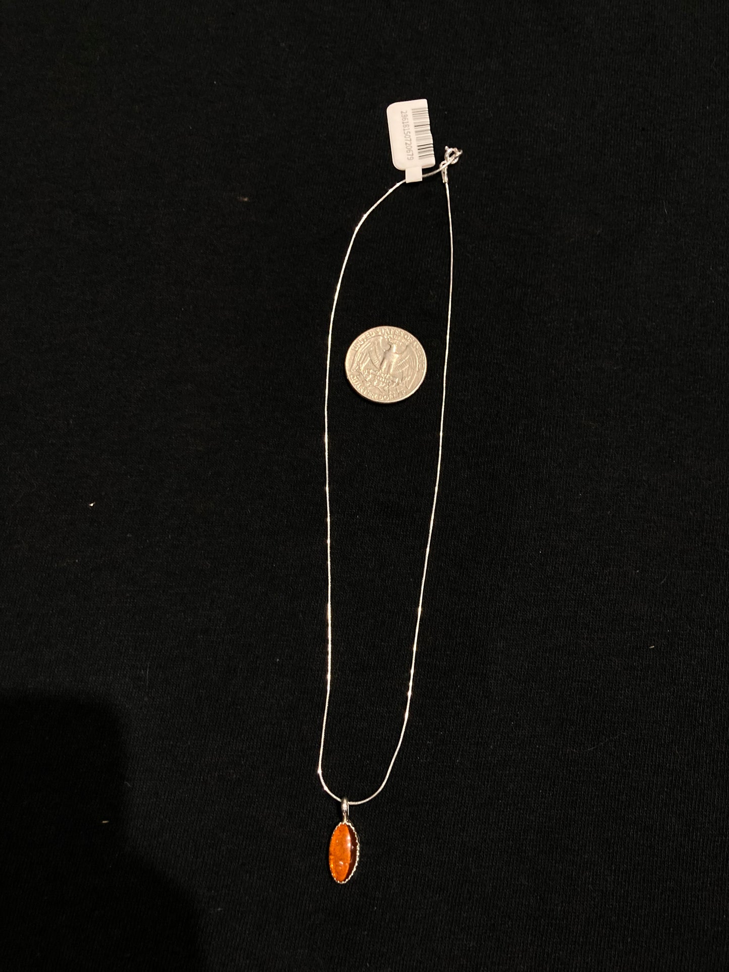 16" Amber Necklace by Dorothy Yazzie, Navajo