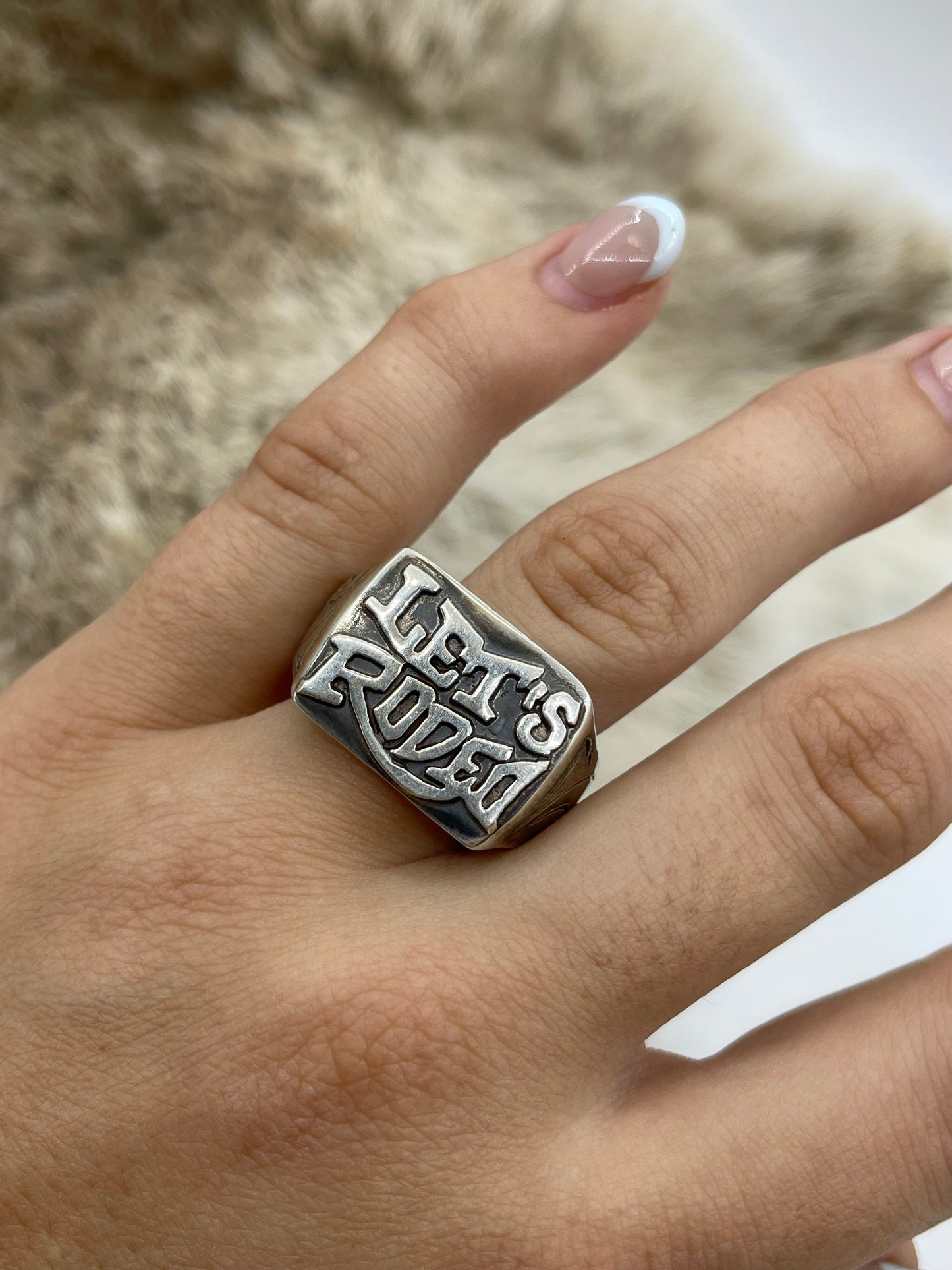 10.0 Let's Rodeo Engraved Ring by Bad Bronc