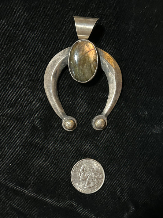 Labradorite Naja Pendant by Chimney Butte Navajo