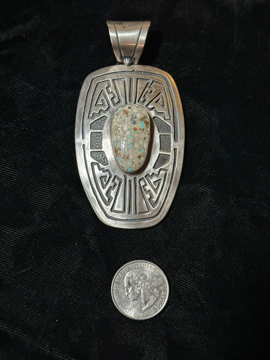 LOT 83 A 1/11 Dry Creek Turquoise Pendant by Charles Johnson, Navajo
