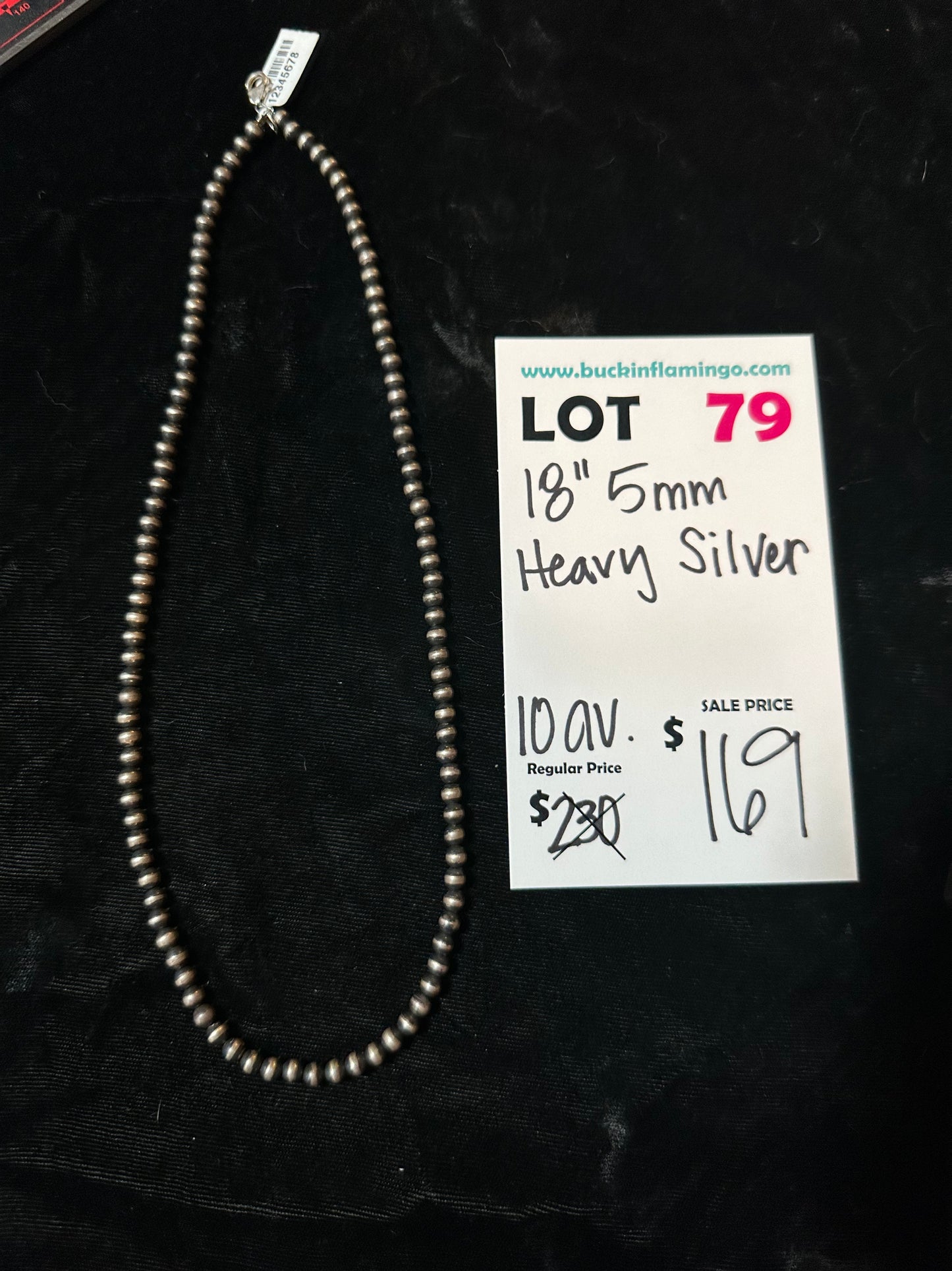 18" 5 MM Heavy Navajo Pearls