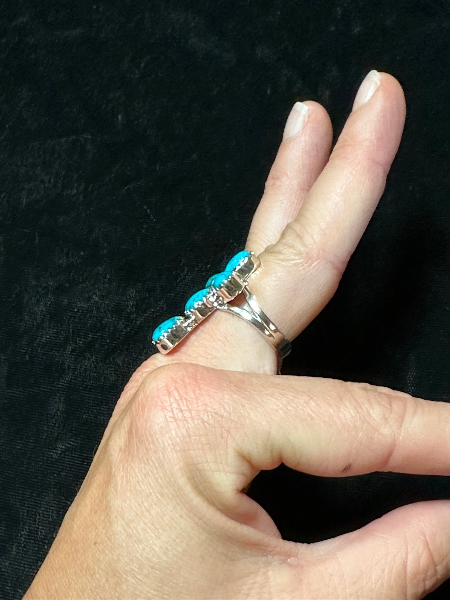 Turquoise Cross Ring 7.0