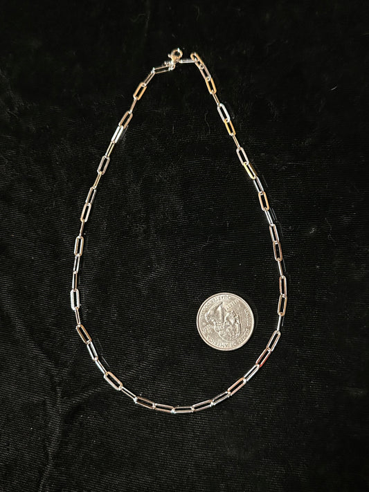 Italian Paperclip Chain 16"