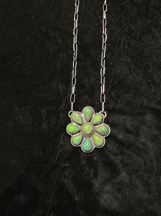 Pixie Turquoise Cluster Necklace by Zia (18”)
