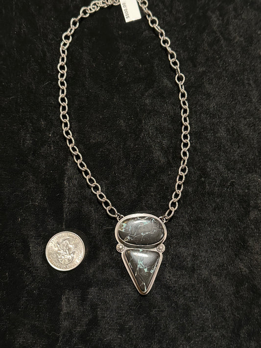 Black Buffalo Necklace by Gilbert Platero, Navajo