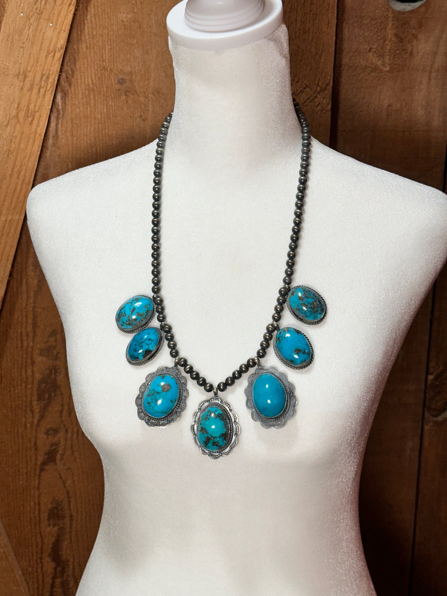 Persian Turquoise 7-Pendant Necklace by Boyd Ashley