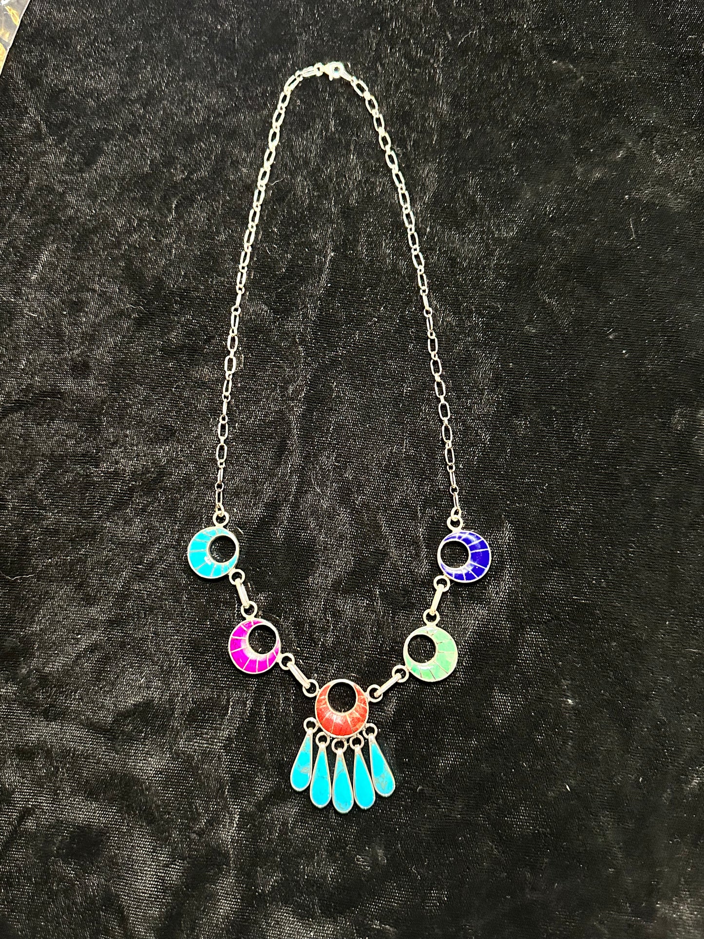 18” Colorful Inlay Necklace by Zuni