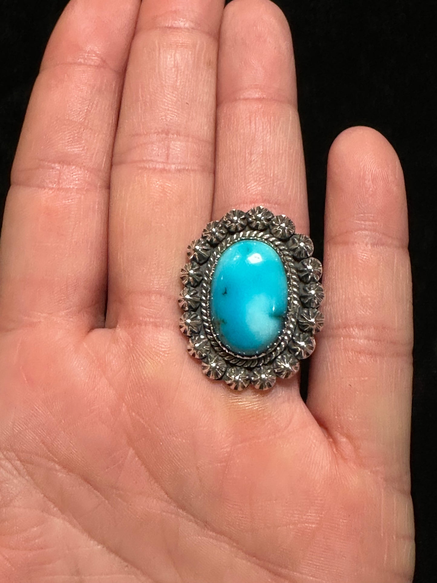 Size 6.5 Sonoran Blue Oval Cut Ring