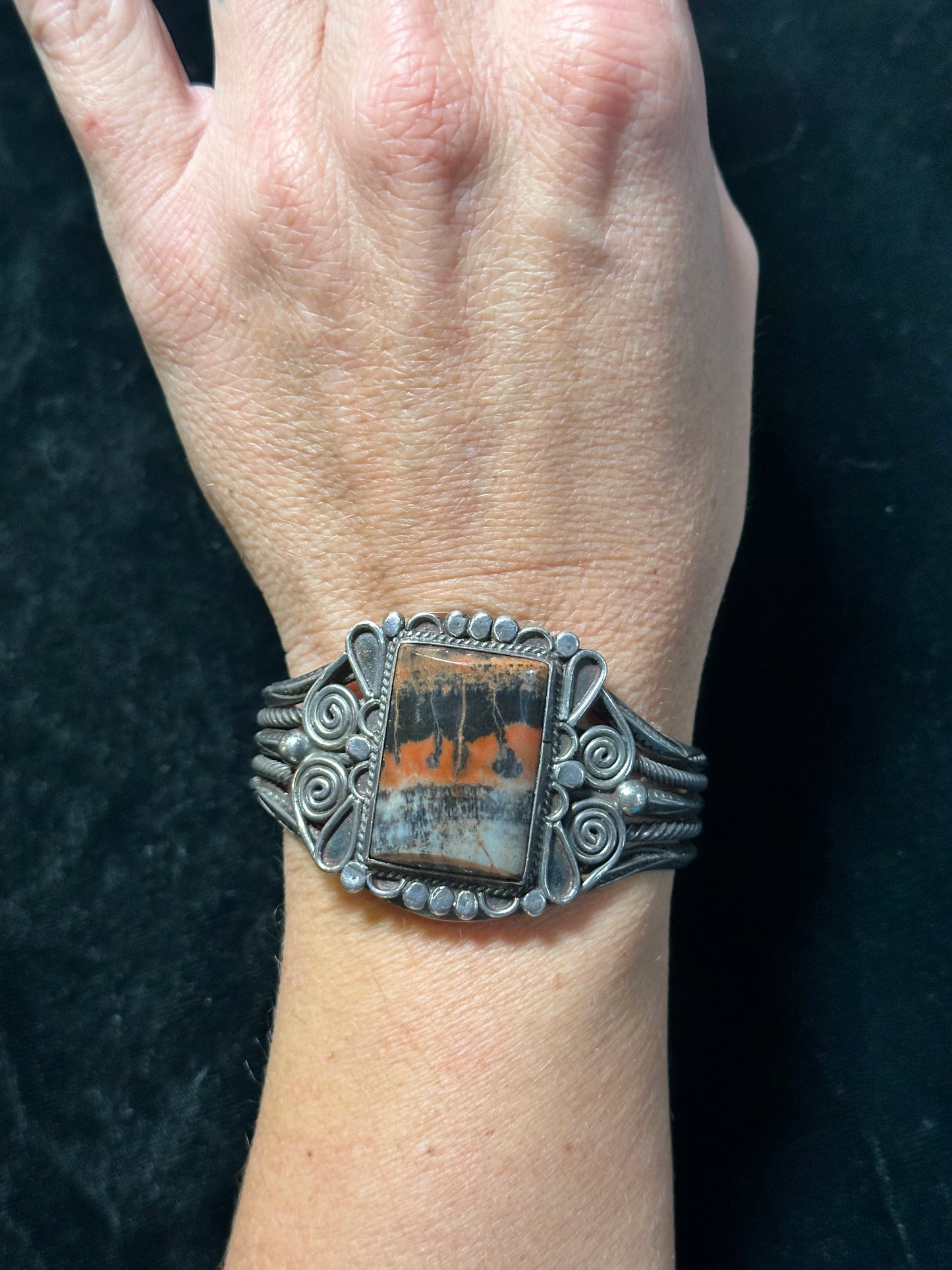 Petrified Wood Vintage Bracelet Cuff