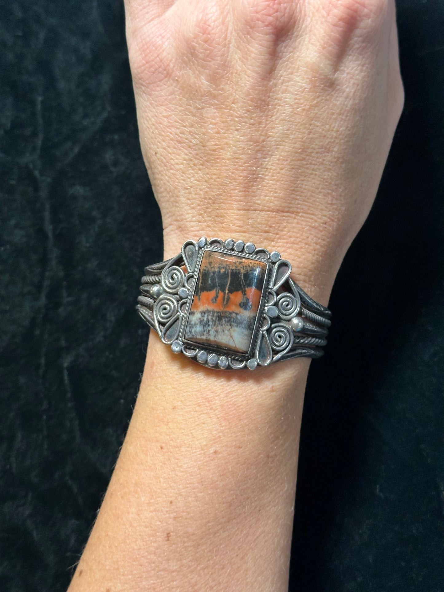 Petrified Wood Vintage Bracelet Cuff