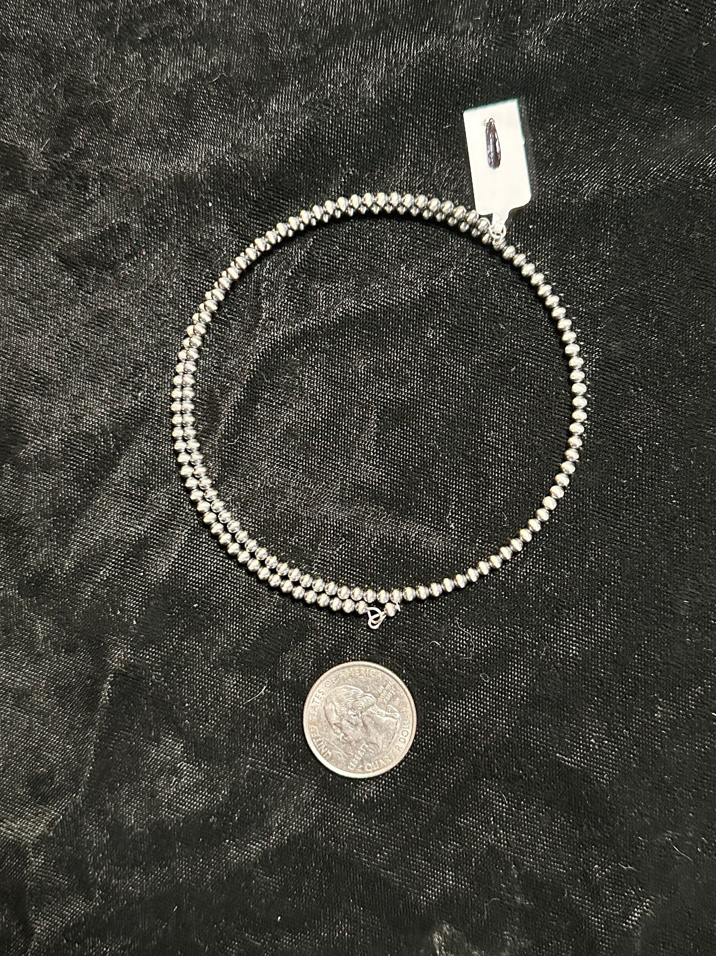 3mm Navajo Pearl Style Memory Wire Choker