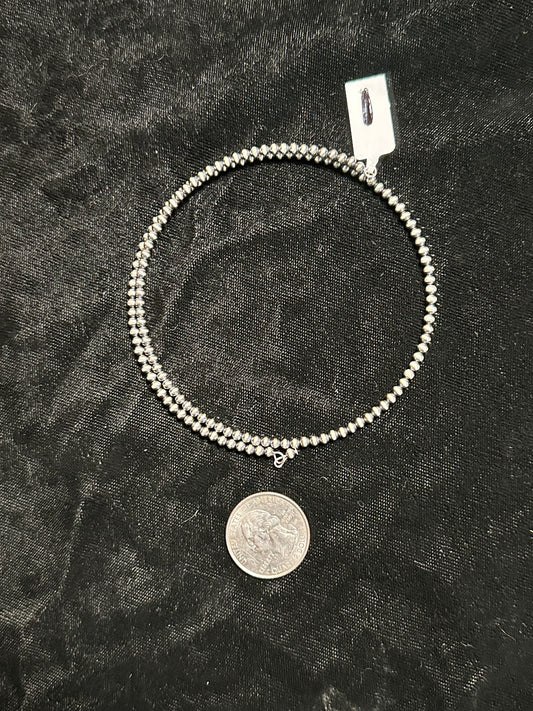 3mm Navajo Pearl Style Memory Wire Choker