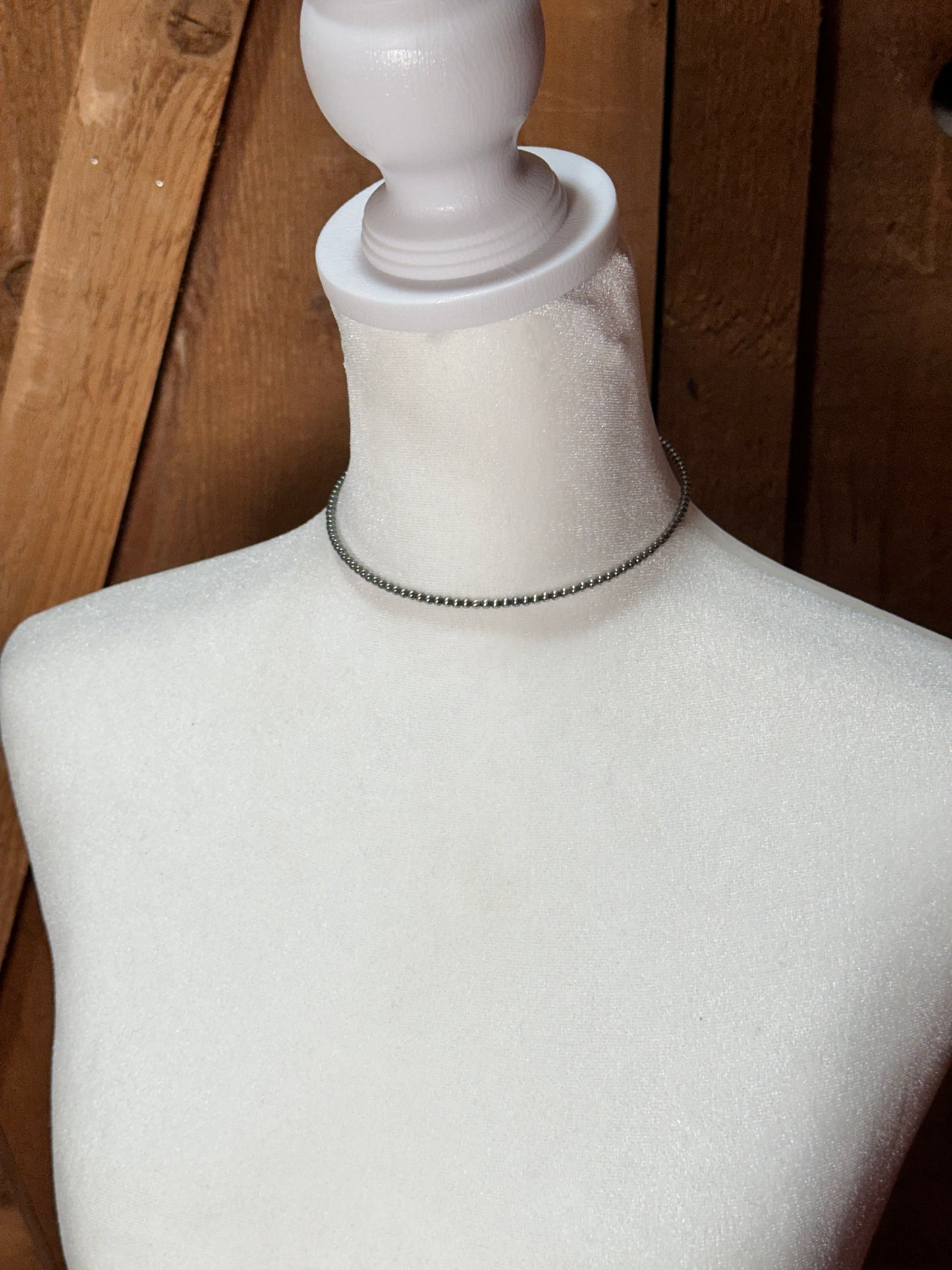 3mm Navajo Pearl Style Memory Wire Choker
