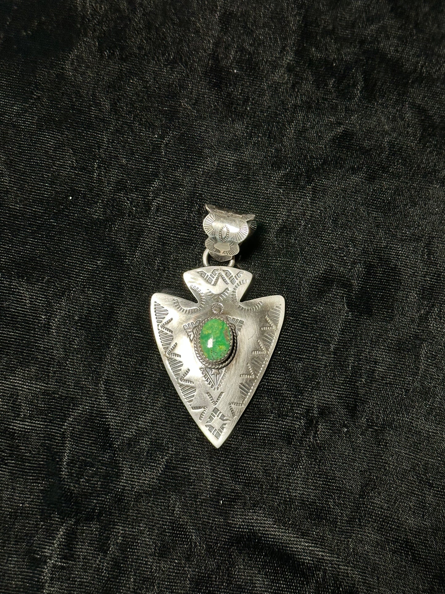 Pixie Turquoise Arrowhead Pendant by Zia (11mm bale)