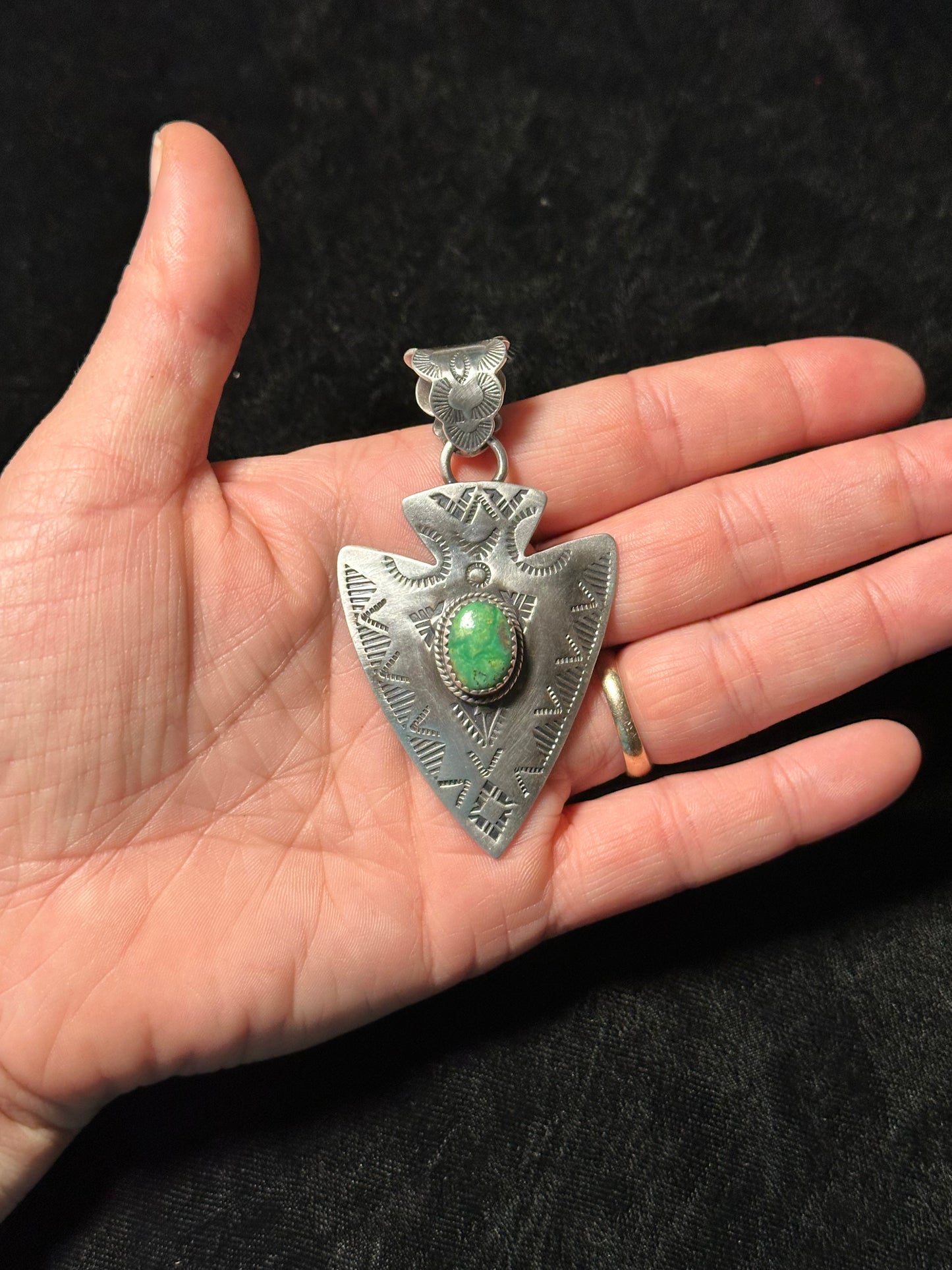 Pixie Turquoise Arrowhead Pendant by Zia (11mm bale)