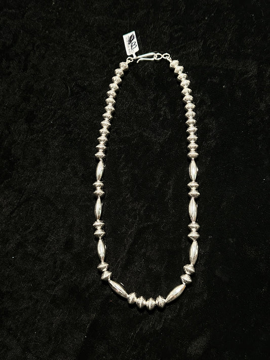 20" 9mm Disk Navajo Pearl Necklace By Preston Haley, Navajo