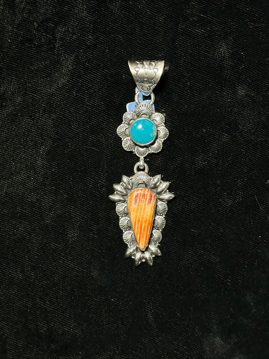 Spiny Oyster/ Turq Pendant