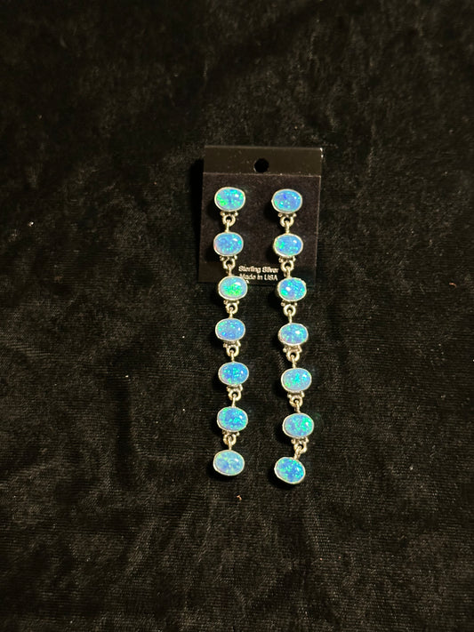 3 1/2” Opal Dangle Earrings