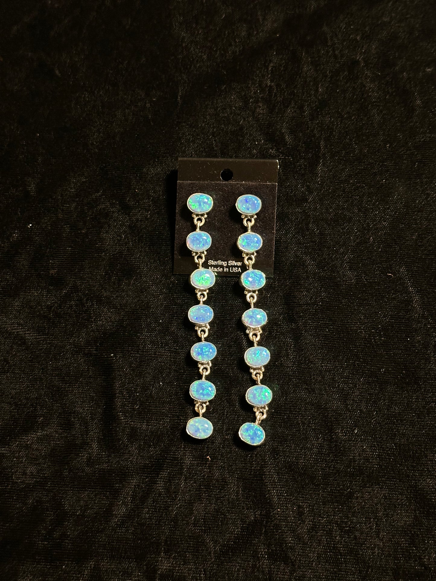 3 1/2” Opal Dangle Earrings