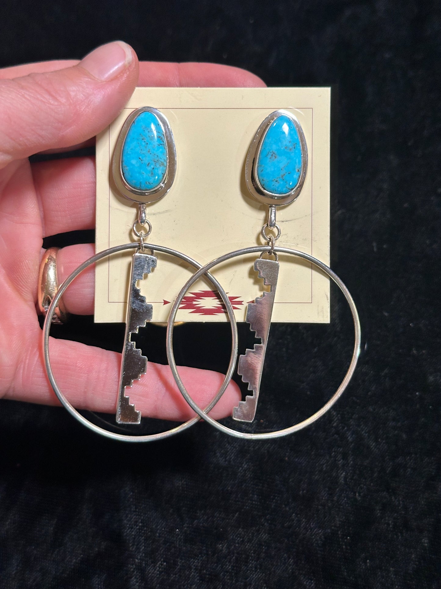 Kingman Turquoise Post Earrings by Christina Jackson