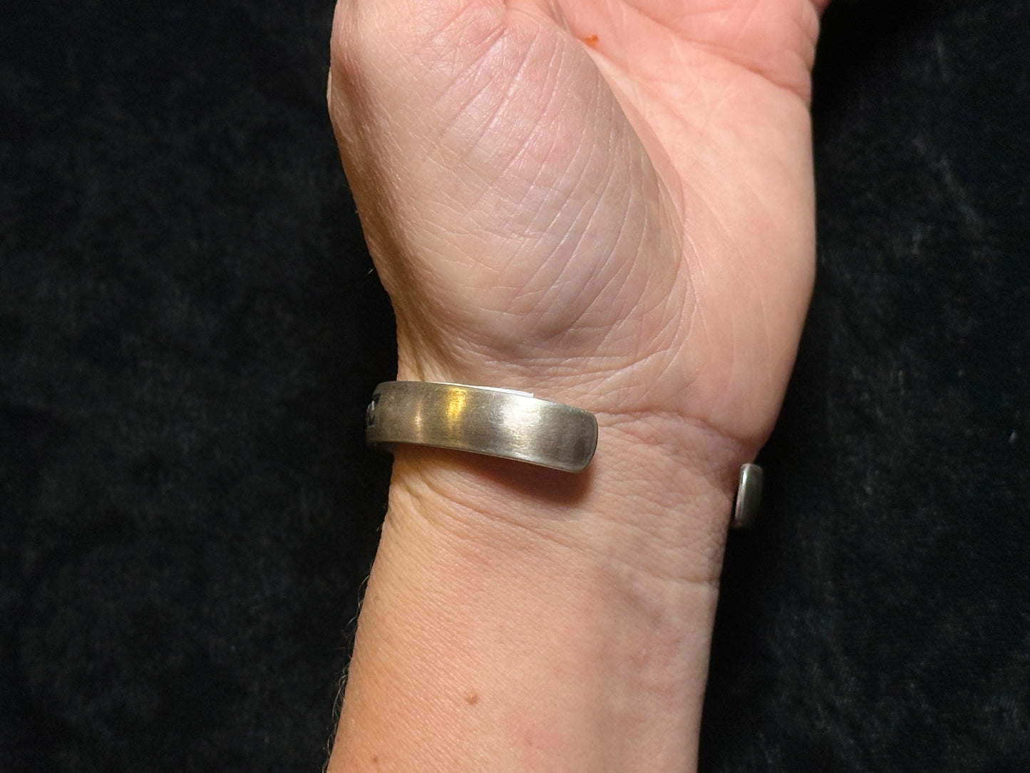 6”-7” White Buffalo Cuff by B. Webb, Navajo