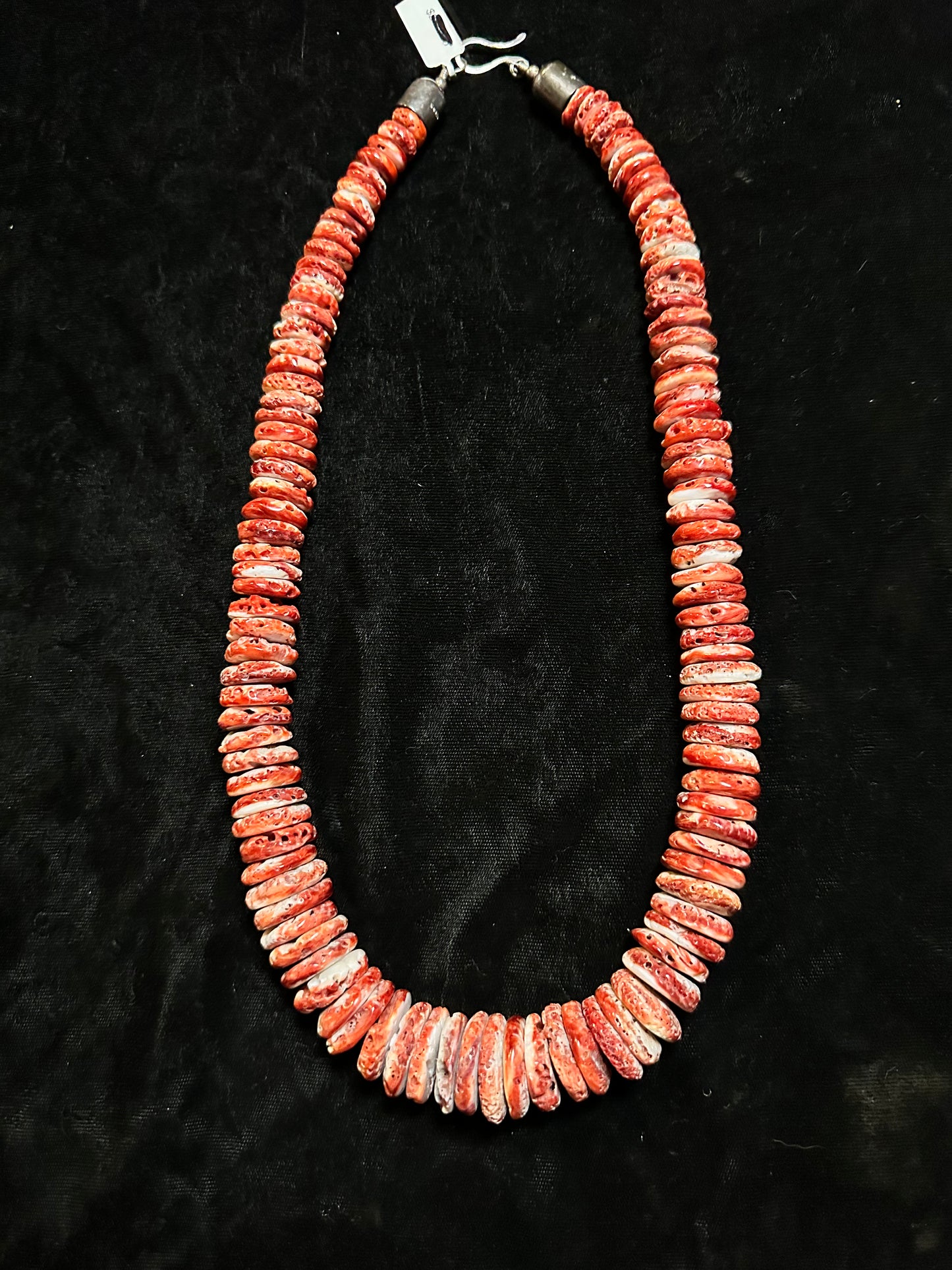 24" 12mm-21mm Graduated Red Spiny Oyster Shell Necklace