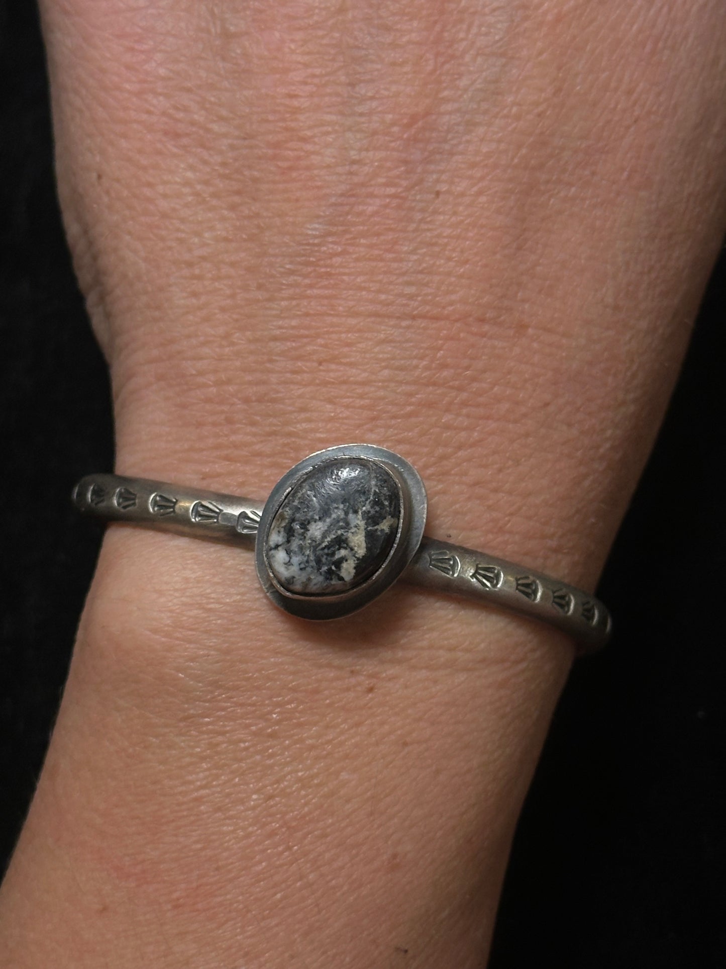 5 1/2"-6 1/2" White Buffalo Cuff Bracelet